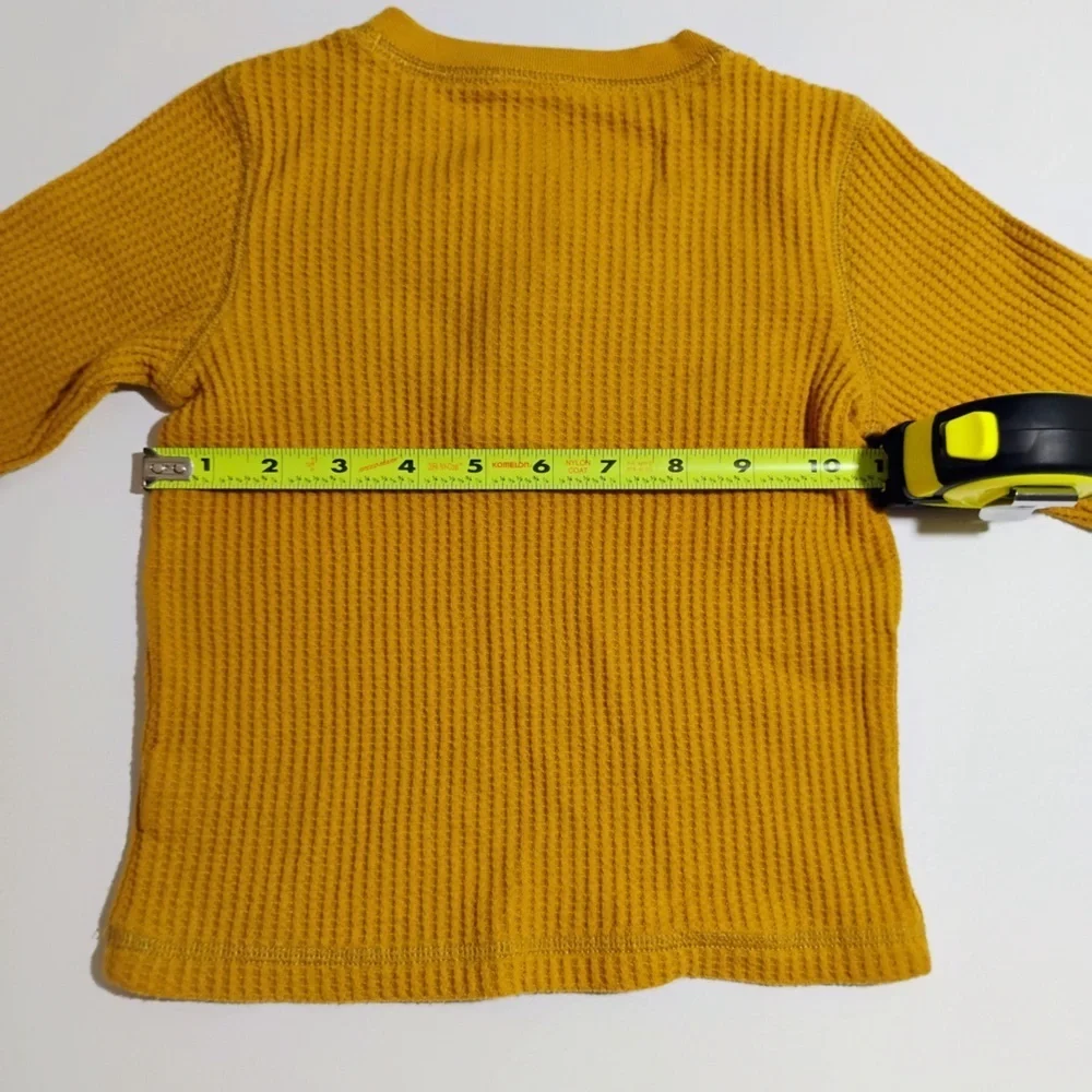 Gymboree Mustard Waffle Knit Henley 2T Toddler Long Sleeve Top